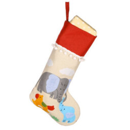 Dibor Natural Elephant Pom Pom Xmas Gift Decoration Christmas Stocking For Kids - thumbnail 2