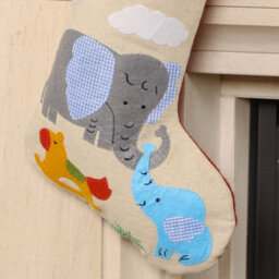Dibor Natural Elephant Pom Pom Xmas Gift Decoration Christmas Stocking For Kids - thumbnail 4