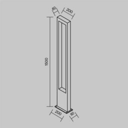 Luminosa Lighting Luminosa Bonn 150Cm Outdoor Bollard Graphite 3000K 1000Lm Ip65 - thumbnail 3