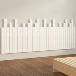 Berkfield Wall Headboard White 204X3X80 Cm Solid Wood Pine - thumbnail 4