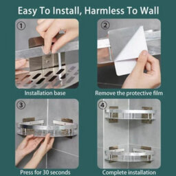 Silver 4Pc Corner Shower Caddy - thumbnail 4