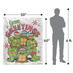 Tmnt Greetings Silky Supersoft Blanket Multicoloured (152Cm X 127Cm) - thumbnail 5