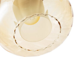 Happy Homewares Amber Champagne Pendant Light Shade With Rippled Rim And Inner Shade - thumbnail 5