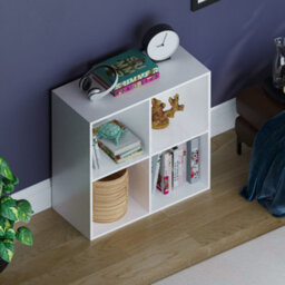 Lassic Vida Designs Durham White 2X2 Cube Storage Unit Bookcase Organiser - thumbnail 4