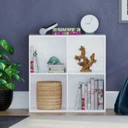 Lassic Vida Designs Durham White 2X2 Cube Storage Unit Bookcase Organiser - thumbnail 3