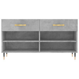 Berkfield Industrial Shoe Bench Concrete Grey 102X35X55 Cm Engineered Wood - thumbnail 6