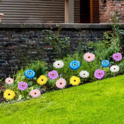 10 Pack Multicolor Artificial Garden Flowers - Plantable Decorations 30 Cm - thumbnail 6