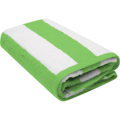 K Collection Striped Beach Towel (Pack Of 2) Green (One Size) - image 1
