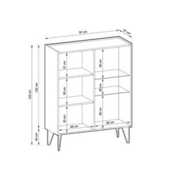 Arte Versatile Harmony Tv Cabinet H550mm W1440mm D370mm In Black & Black Marble - Sophisticated Storage For Modern Entertainment - thumbnail 5