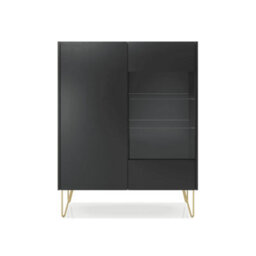 Arte Versatile Harmony Tv Cabinet H550mm W1440mm D370mm In Black & Black Marble - Sophisticated Storage For Modern Entertainment - thumbnail 1