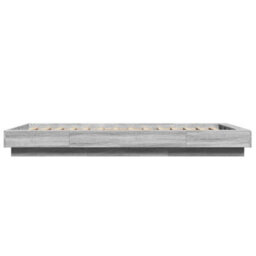 Berkfield Bed Frame With Led Lights Without Mattress Grey Sonoma 75X190Cm - thumbnail 6