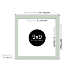 9X9 Mint Green Picture Frame (22.9 X 22.9Cm) Poster, Photo, Artwork, Gallery Wall Or Print - thumbnail 3