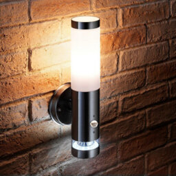 Auraglow Brushed Chrome Dual Function Pir Motion Sensor Wall Light - Bucklebury - Fitting Only