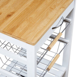 Spot On Dealz 5 Tier Kitchen Trolley Mobile Rolling Kitchen Island For Home 1 Drawer Metal Baskets Storage Shelf - thumbnail 6