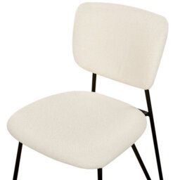 Beliani Set Of 2 Dining Chairs Nelko Boucle Off-White - thumbnail 8