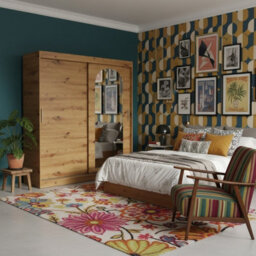 Selfie 180Cm Sliding Wardrobe 2 Door With Mirror Modern Bedroom And Living Room Storage Closet 180Cm Width Artisanoak With Drawers - thumbnail 2