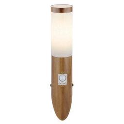 Luminosa Lighting Luminosa Boston Pir Outdoor Modern Wall Lamp Wood Look Ip44 1X E27 - thumbnail 3