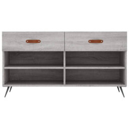 Berkfield Shoe Bench Grey Sonoma 102X35X55 Cm Engineered Wood - thumbnail 6