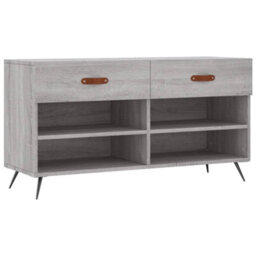Berkfield Shoe Bench Grey Sonoma 102X35X55 Cm Engineered Wood - thumbnail 2