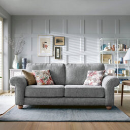 Abakus Direct Ingrid 3 Seater Sofa In Steel Grey - thumbnail 1
