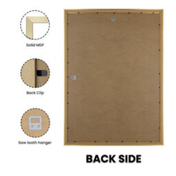 "AK Frames 24X20"" Gold Poster Frame - Modern Picture Frame For Wall Art, Prints And Photos - Durable And Stylish Display Frame" - thumbnail 2