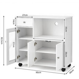 Sideboard With Microwave Shelf Kitchen Island Sideboard Rolling Trolley - thumbnail 2