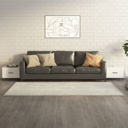 Walplus Coffee Tables With Metal Legs 2 Pcs High Gloss White 50X50X40 Cm - thumbnail 1