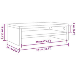 Vidaxl Monitor Stand Sonoma Oak 42X24X13 Cm Engineered Wood Monitor Stands - thumbnail 3