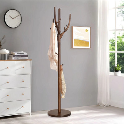 Solid Wood Coat Stand 12 Hooks