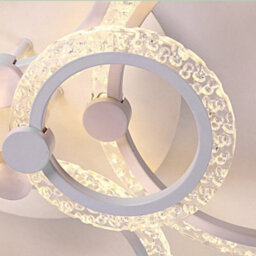 Led Ceiling Lights White Chandelier Dimmable Remote Control 76Cm - thumbnail 4