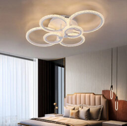Led Ceiling Lights White Chandelier Dimmable Remote Control 76Cm - thumbnail 6