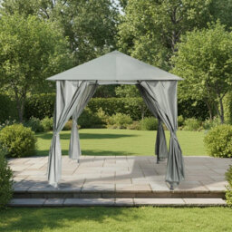 Ohs Water Resistant Garden Gazebo With Curtains Outdoor Party Tent Canopy - thumbnail 3
