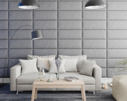 Aspire Easymount Wall Mounted Upholstered Panels, Modular Diy Headboard In Saxon Twill Fabric, Grey (Pack Of 2) - thumbnail 2