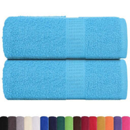 Berkfield Durable Guest Towels 2 Pcs Turquoise 30X50 Cm 360 Gsm 100% Cotton