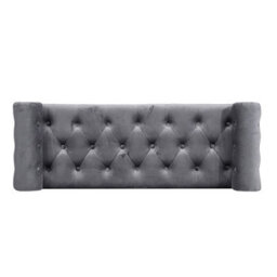 Darphe Velvet Flip Top Storage Bench With Side Arms - thumbnail 5