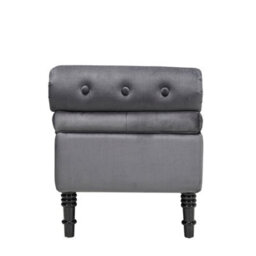 Darphe Velvet Flip Top Storage Bench With Side Arms - thumbnail 3