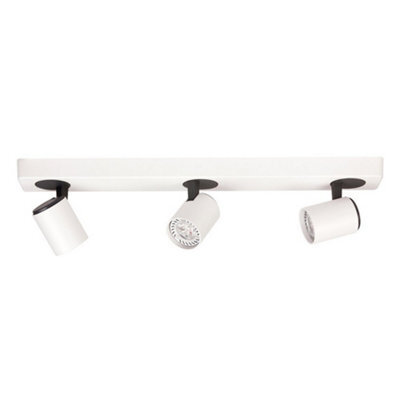 Luminosa Lighting Luminosa Modern Spotlights White, Black 3 Light  With Aluminum, White Shade, Gu10