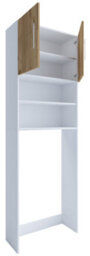 Vcm Bathroom Furniture Washing Machine Cabinet Jutas White / Honey Oak W. 64 X H. 190 X D. 25 Cm - thumbnail 2