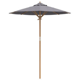 Walplus Garden Parasol Dark Grey 180 X 180 X 230 Cm Bamboo - thumbnail 4
