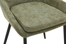 Rivington Neutral Fabric Dining Chair With Handle And Black Metal Legs - thumbnail 7