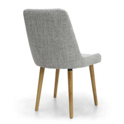 Rivington Neutral Fabric Dining Chair With Handle And Black Metal Legs - thumbnail 3