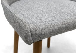 Rivington Neutral Fabric Dining Chair With Handle And Black Metal Legs - thumbnail 6