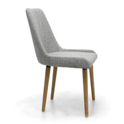 Rivington Neutral Fabric Dining Chair With Handle And Black Metal Legs - thumbnail 5