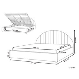 Beliani Ottoman Bed Boucle Chadenet 160 X 200 Cm (Eu King Size) Off-White - thumbnail 3