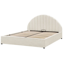 Beliani Ottoman Bed Boucle Chadenet 160 X 200 Cm (Eu King Size) Off-White - thumbnail 6