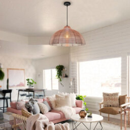 Long Life Lamps Company Modern Copper Cage Ceiling Pendant Light M0182 - thumbnail 8