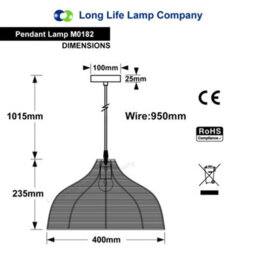 Long Life Lamps Company Modern Copper Cage Ceiling Pendant Light M0182 - thumbnail 2