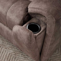 Furnishings For Less UK Valtos 2 Corner 2 Fabric Electric Reclining Corner Sofa Chocolate - thumbnail 4