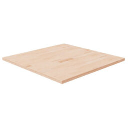 Berkfield Square Table Top 80X80X2.5 Cm Untreated Solid Wood Oak - thumbnail 1