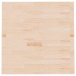 Berkfield Square Table Top 80X80X2.5 Cm Untreated Solid Wood Oak - thumbnail 2